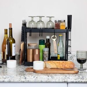 Modern Black Metal Dish Rack